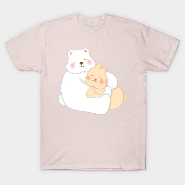 Snuggle Bear Rabbit | Bunniesmee valentine day T-Shirt by GambarGrace